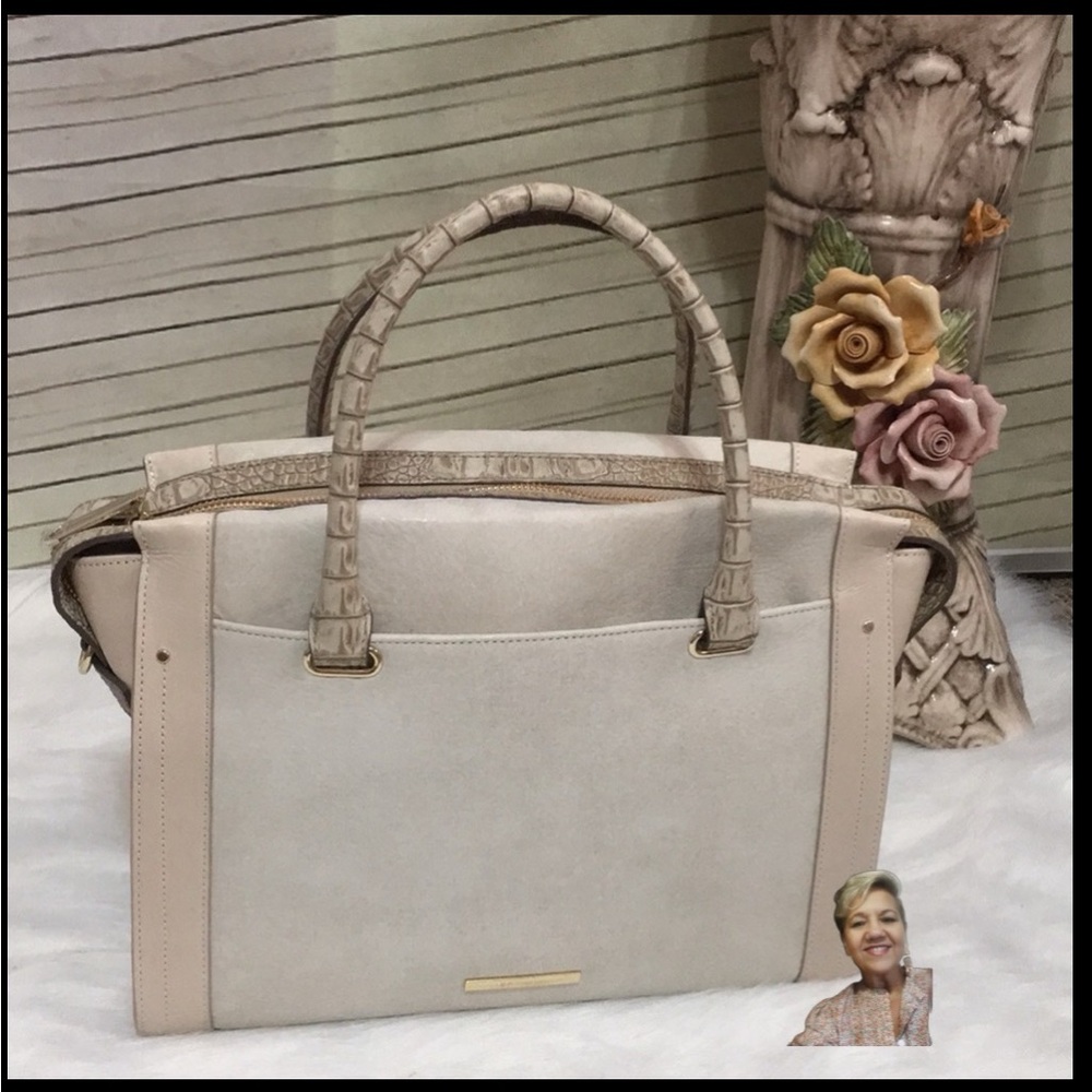 BRAHMIN Small Emily Stone Carson Satchel bag No longer Available in stores. Soft - Picture 2 of 8